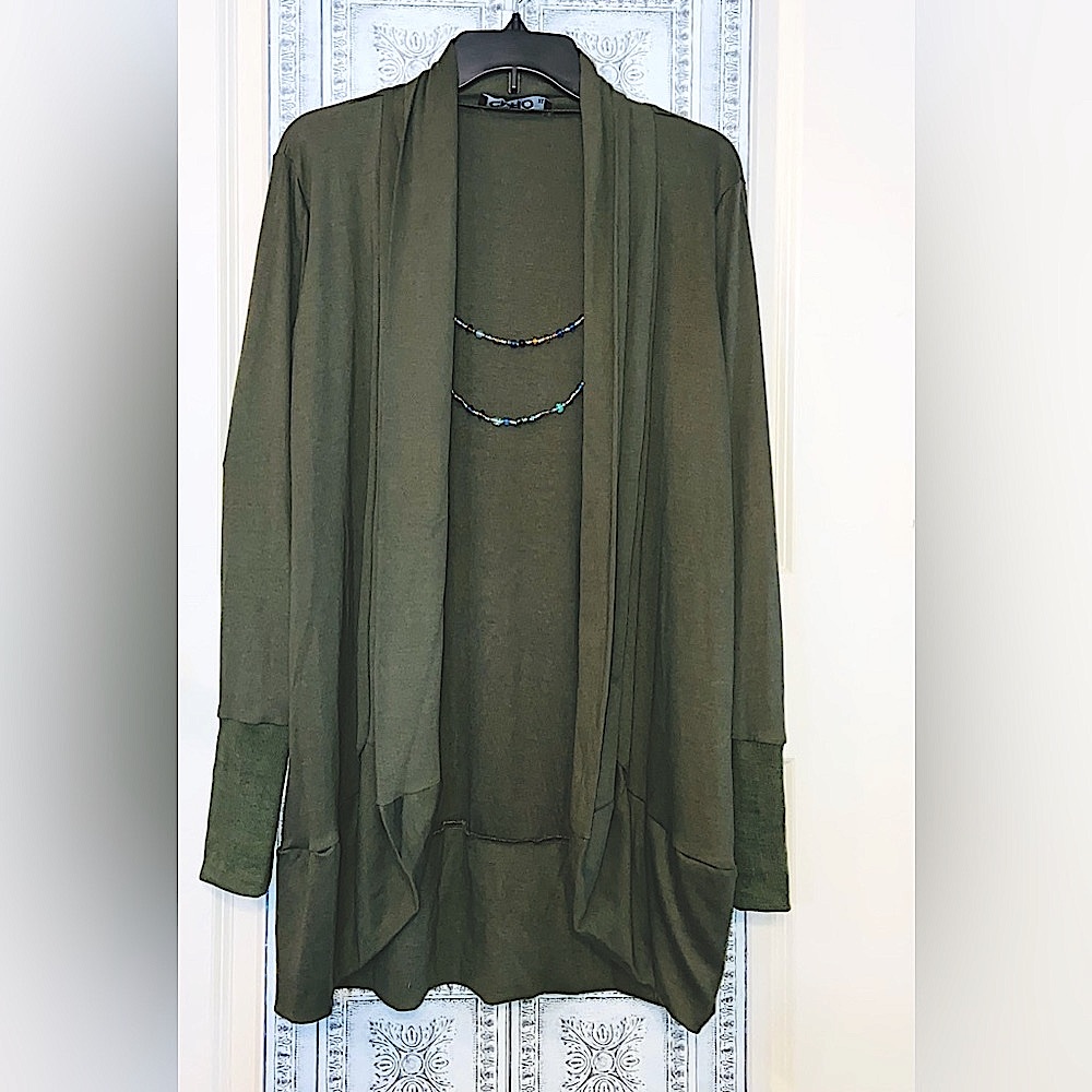 NWT CNFIO Sz-XL Easy Coordinate Cardigan- Comfort & Confidence Soft & Fresh Look